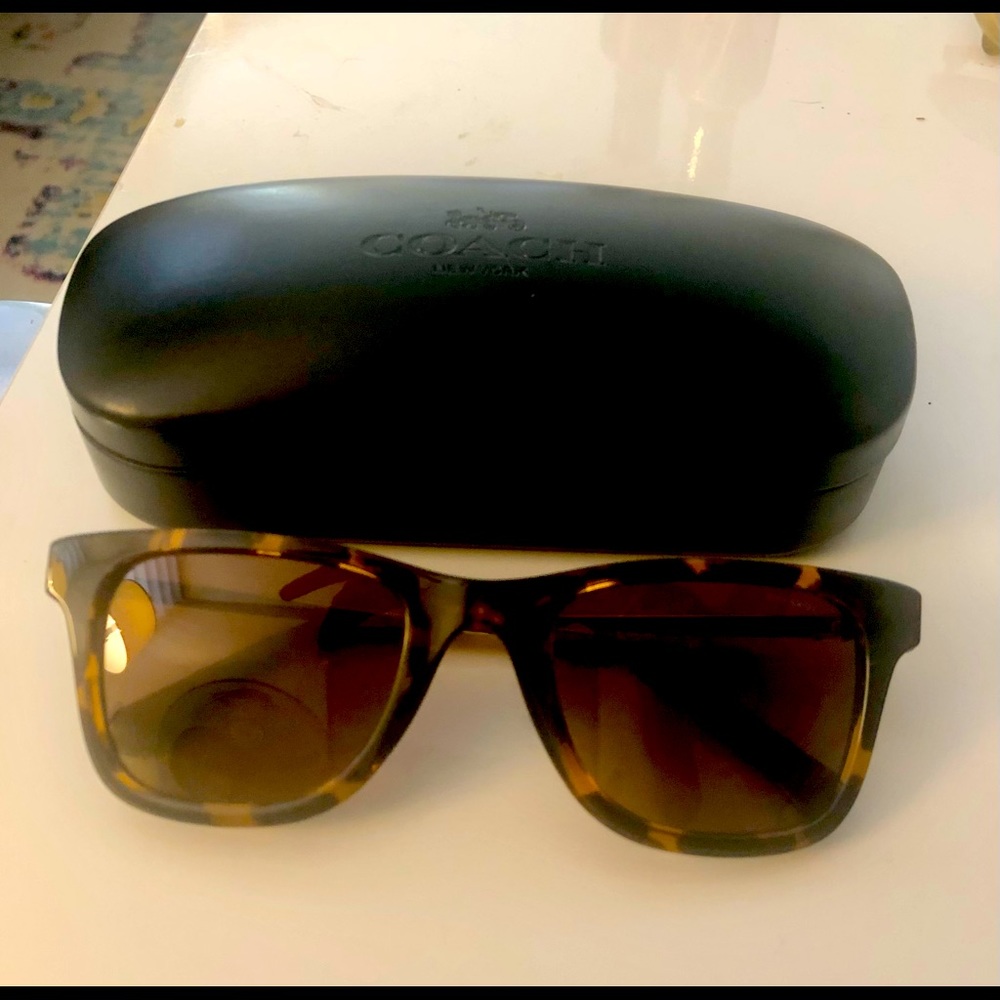 Authentic polarized Coach sunglasses with case